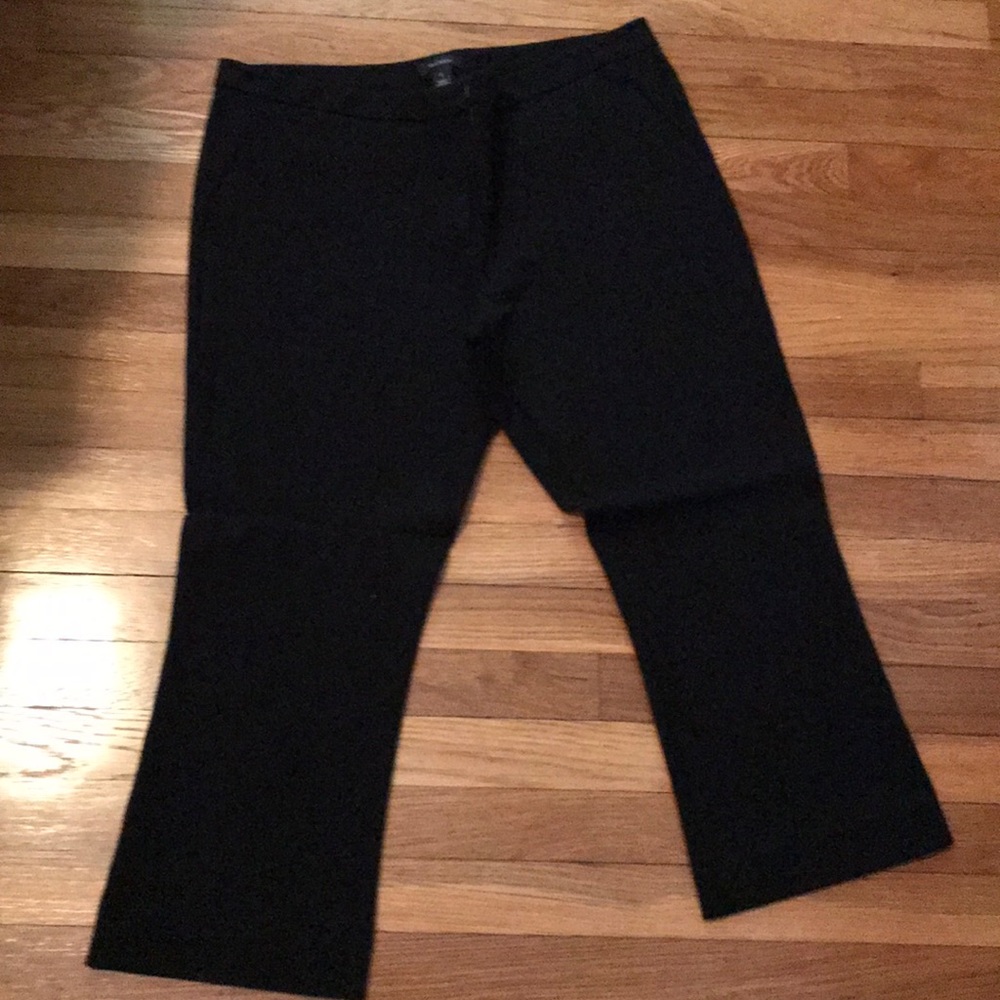 Cropped wide leg black pants